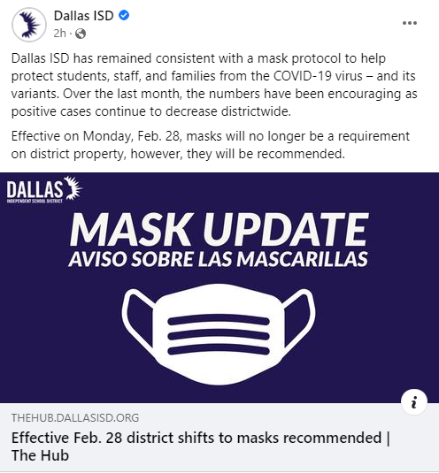 Mask Mandate Protocol Update